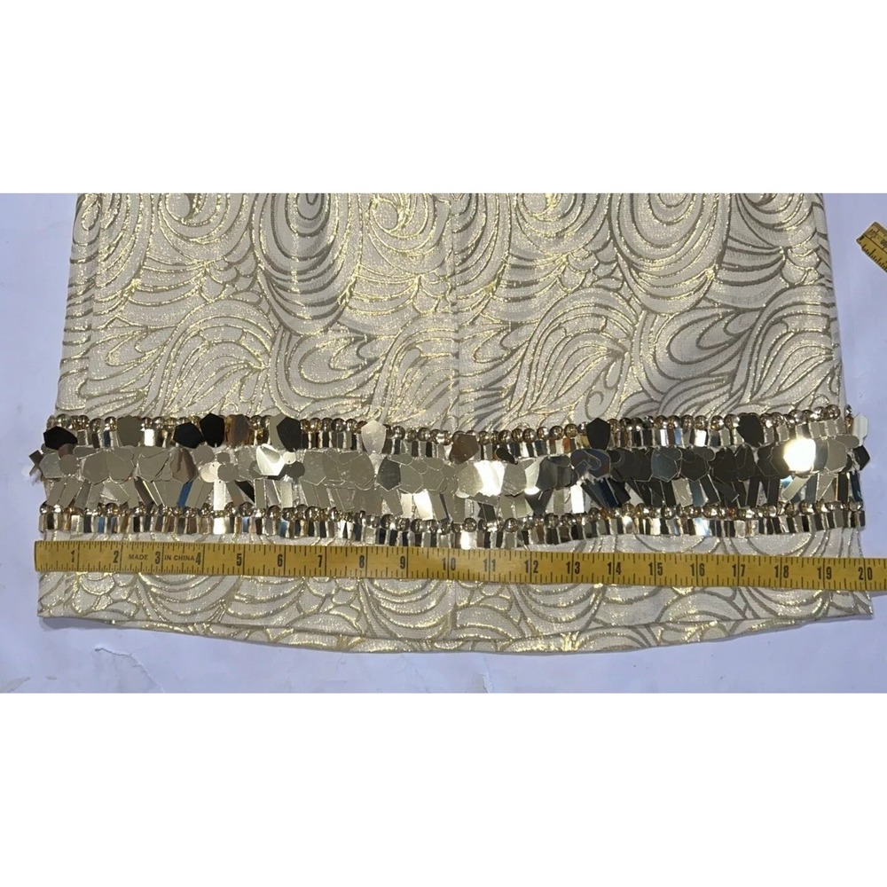 Lilly Pulitzer Sz XXS DIEDRA Gold‎ Metallic TIDAL WAVE Jacquard Dress Gorgeous - Picture 5 of 9